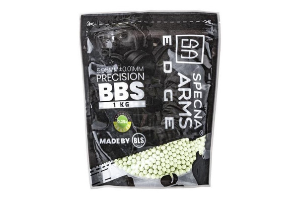 SPECNA ARMS ШАРЫ BLS EDGE PRECISION 0.25G 1KG TRACER GREEN 15480
