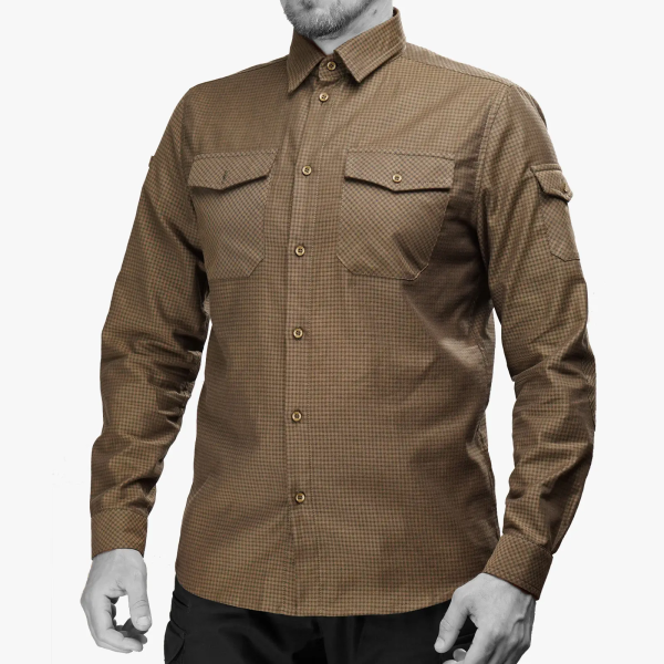 UATAC СОРОЧКА PLAID BROWN 5121