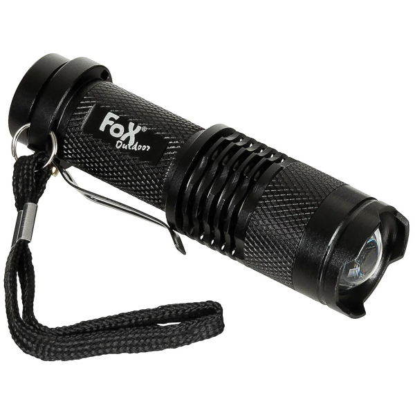 FOX OUTDOOR ФОНАРЬ КАРМАННЫЙ MINI BLACK 26370