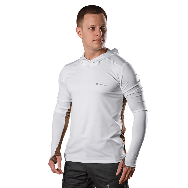 CAMO-TEC ЛОНГСЛИВ CHITON AIR HOOD COOLPASS SJ WHITE 7572