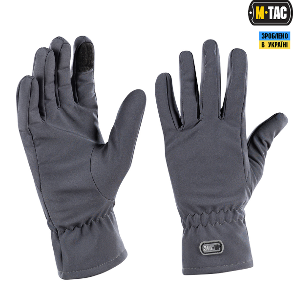 M-TAC РУКАВИЧКИ ДЕМІСЕЗОННІ SOFT SHELL GREY