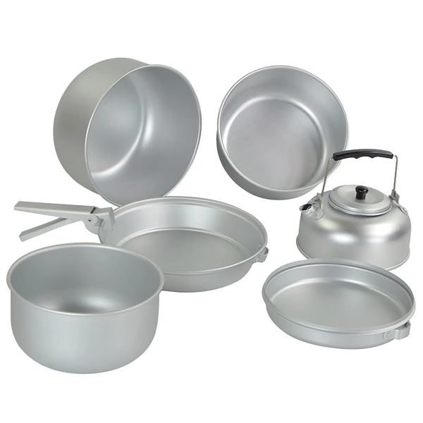 MIL-TEC НАБІР ПОСУДУ ТУРИСТИЧНИЙ ALU COOK-SET СРІБЛЯСТИЙ 14661000