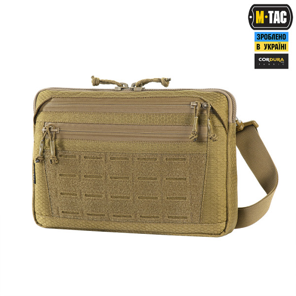 M-TAC СУМКА ADMIN BAG MEDIUM ELITE З ЛИПУЧКОЮ HEX COYOTE