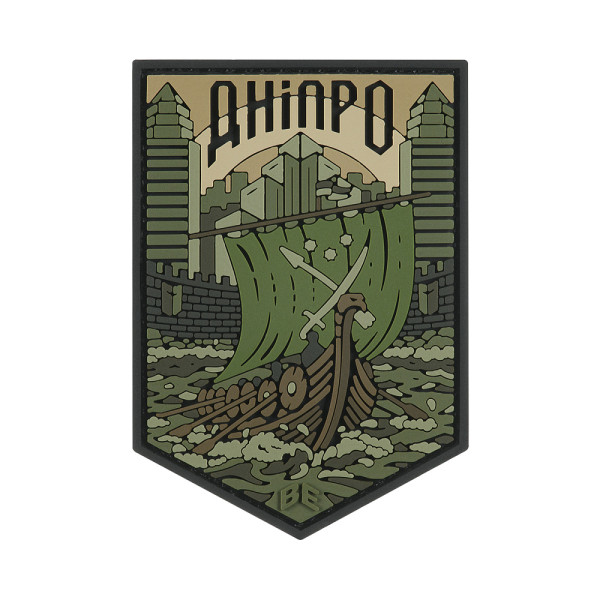 BRAND ELEMENT НАШИВКА ДНІПРО PVC OLIVE