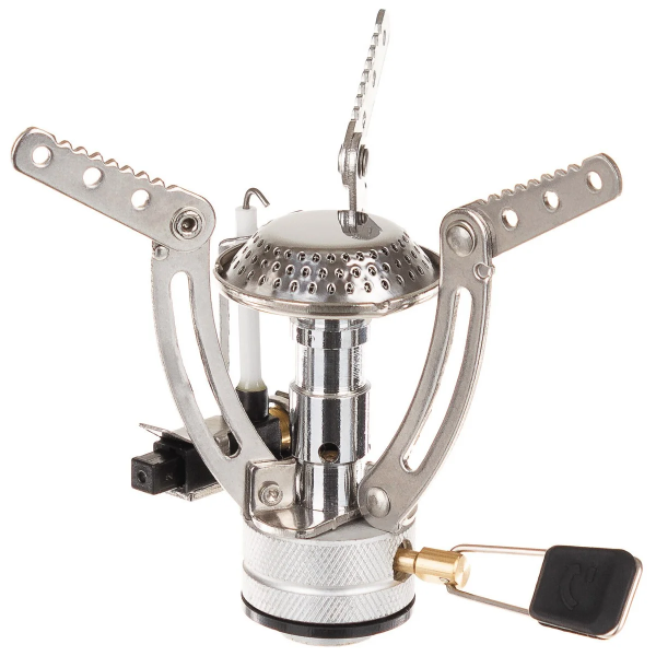 FOX OUTDOOR ГОРЕЛКА ДЛЯ ГАЗОВЫХ БАЛЛОНОВ СКЛАДНАЯ СЕРЕБРИСТАЯ 33733