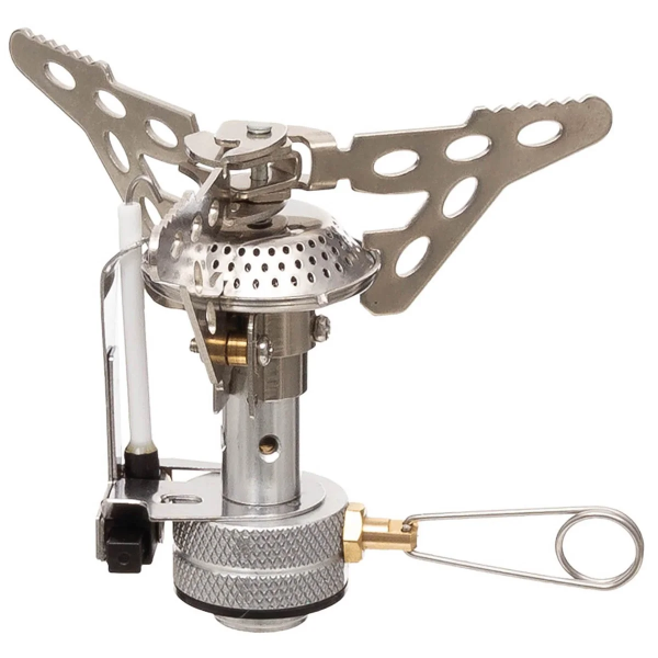 FOX OUTDOOR ГОРЕЛКА ДЛЯ ГАЗОВЫХ БАЛЛОНОВ СКЛАДНАЯ СЕРЕБРИСТАЯ 33703