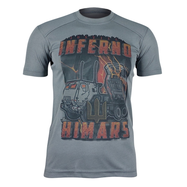 KRAMATAN TACTICAL DESIGN ФУТБОЛКА HIMARS ПЕКЕЛЬНА СПРАВЕДЛИВІСТЬ GREY