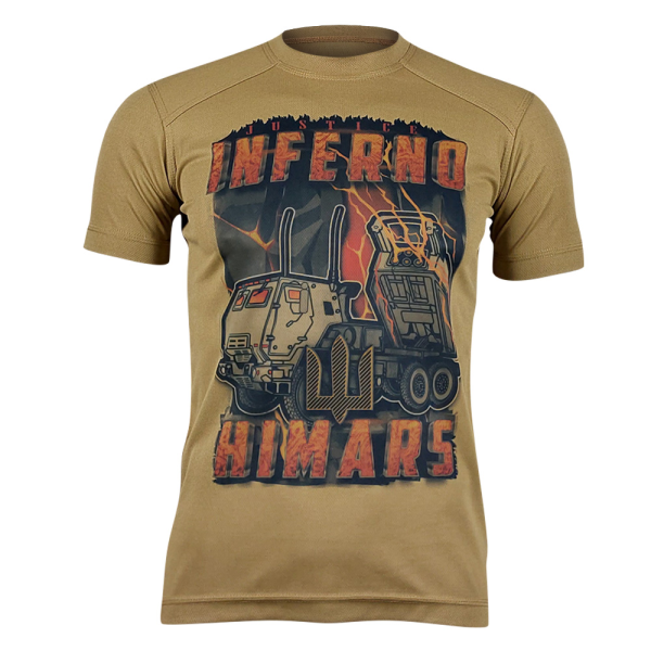 KRAMATAN TACTICAL DESIGN ФУТБОЛКА HIMARS ПЕКЕЛЬНА СПРАВЕДЛИВІСТЬ COYOTE