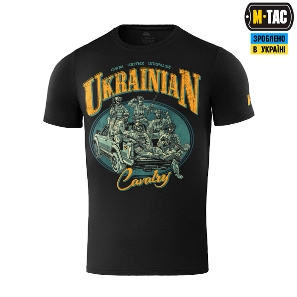 M-TAC ФУТБОЛКА UKRAINIAN CAVALRY BLACK