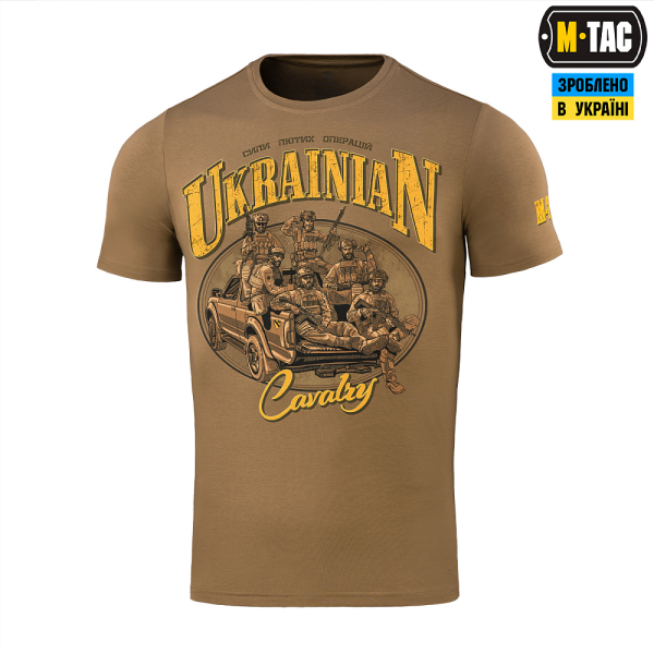 M-TAC ФУТБОЛКА UKRAINIAN CAVALRY COYOTE BROWN
