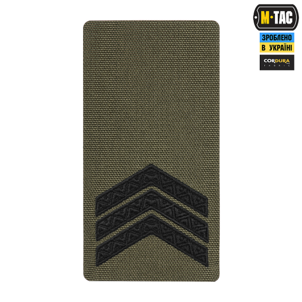 M-TAC ПОГОН НА ЛИПУЧЦІ СЕРЖАНТ (ВИШИВКА) RANGER GREEN