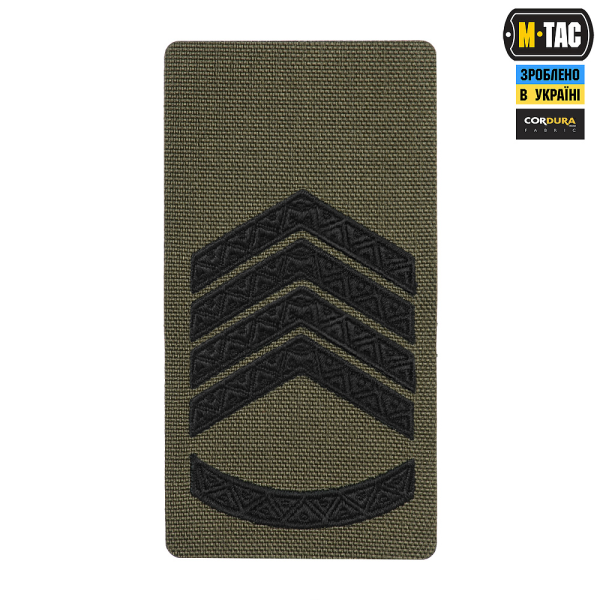 M-TAC ПОГОН НА ЛИПУЧКЕ ГЛАВНЫЙ СЕРЖАНТ (ВИШИВКА) RANGER GREEN