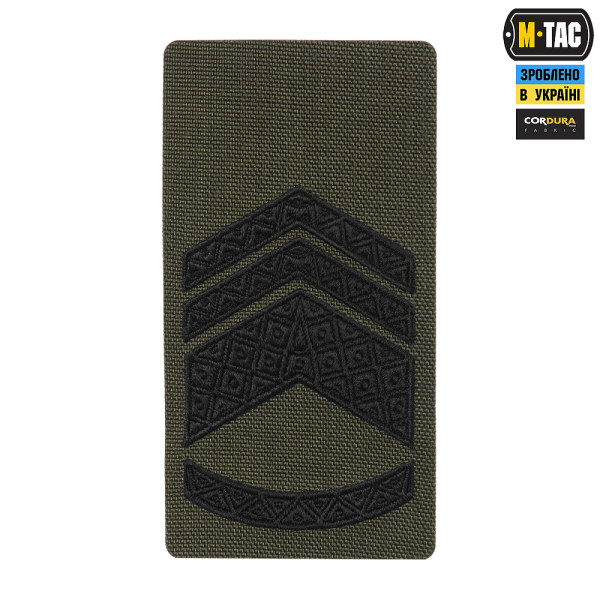 M-TAC ПОГОН НА ЛИПУЧЦІ СТАРШИЙ МАЙСТЕР СЕРЖАНТ (ВИШИВКА) RANGER GREEN