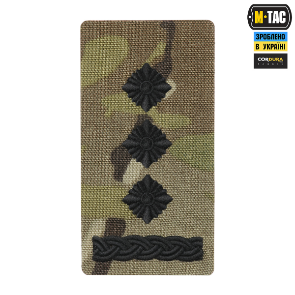 M-TAC ПОГОН НА ЛИПУЧКЕ ПОЛКОВНИК (ВИШИВКА) MULTICAM