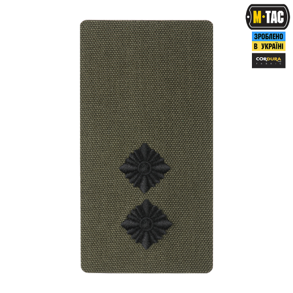 M-TAC ПОГОН НА ЛИПУЧКЕ ЛЕЙТЕНАНТ (ВИШИВКА) RANGER GREEN