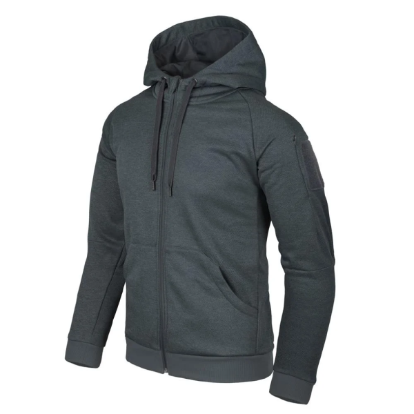 HELIKON-ТЕХ ТОЛСТОВКА НА МОЛНИИ TACTICAL HOODIE DARK GREY MELANGE BL-UHF-PO-M1