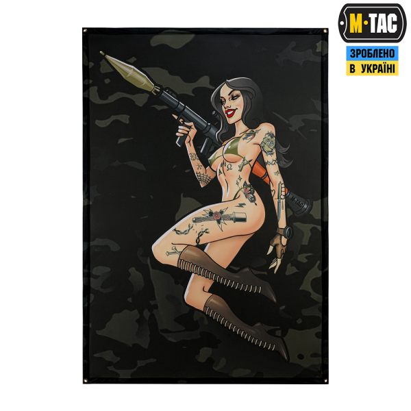 M-TAC БАНЕР TACTICAL GIRL RPG 900X1300 BLACK MC
