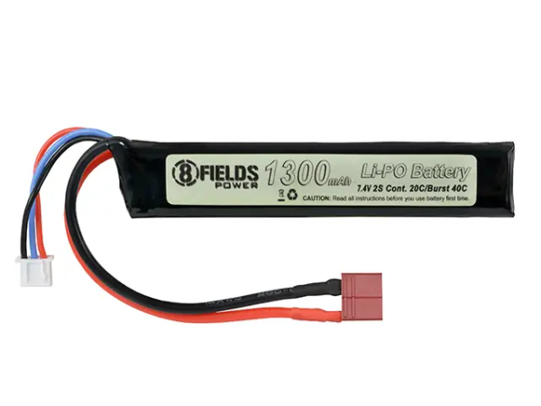 8FIELDS АККУМУЛЯТОР LIPO 7.4V 1300MAH 20/40C T-CONNECTOR 31764