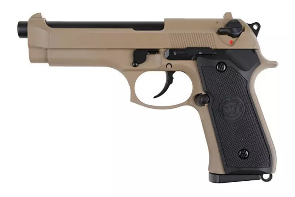 WE ПІСТОЛЕТ BERETTA M92 CO2 TAN/BLACK FULL METAL HS2673