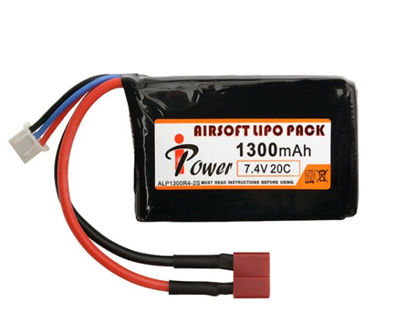 IPOWER АККУМУЛЯТОР LIPO 7,4V 1300MAH 20C T-CONNECTOR HS2058