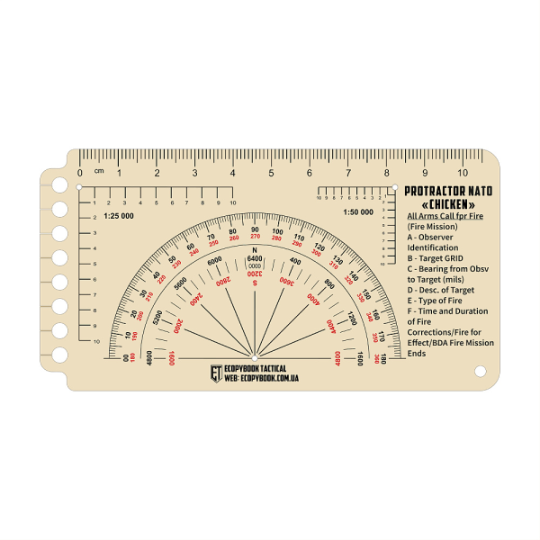 ECOPYBOOK TACTICAL ЛІНІЙКА PROTRACTOR NATO ''CHICKEN''