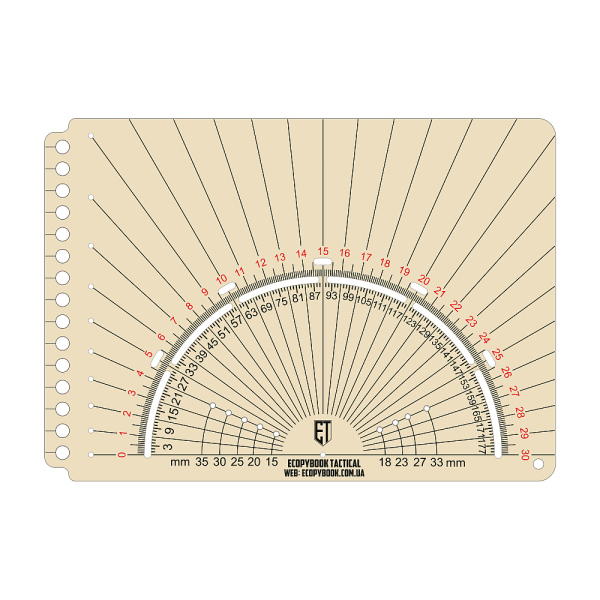 ECOPYBOOK TACTICAL ЛИНЕЙКА PROTRACTOR