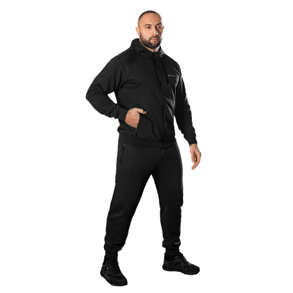 CAMO-TEC СПОРТИВНИЙ КОСТЮМ FITPRO ZIP BLACK 8540