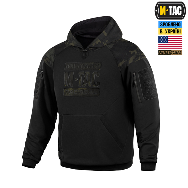 M-TAC КОФТА HOODIE COMBAT BLACK EDITION BLACK MULTICAM