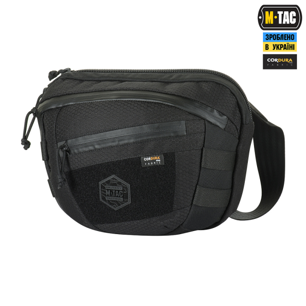 M-TAC СУМКА SPHAERA HEX HARDSLING BAG LARGE С ЛИПУЧКОЙ ELITE BLACK