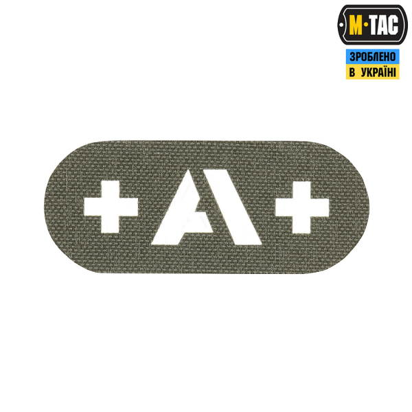 M-TAC НАШИВКА ГРУПА КРОВІ +A+ НАСКРІЗНА LASER CUT RANGER GREEN