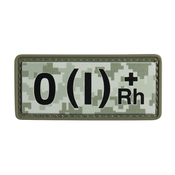 НАШИВКА ГРУПА КРОВІ O(I) RH(+) PVC 25Х60 MM14