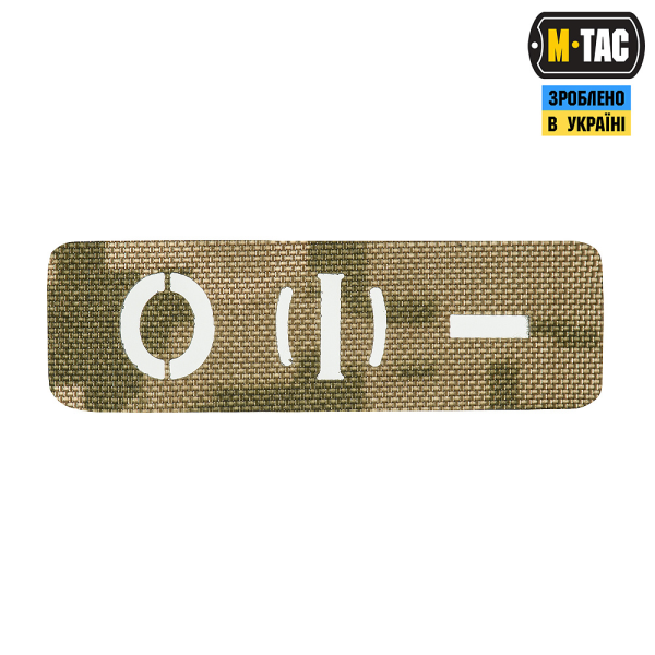 M-TAC НАШИВКА ГРУППА КРОВИ O (I) - СКВОЗНАЯ LASER CUT 25Х80 MM14