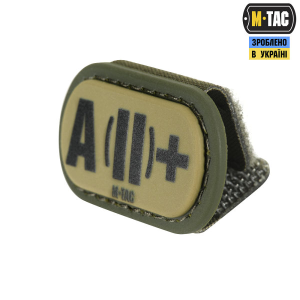 M-TAC MOLLE PATCH ГРУППА КРОВИ A (II) + PVC RANGER GREEN