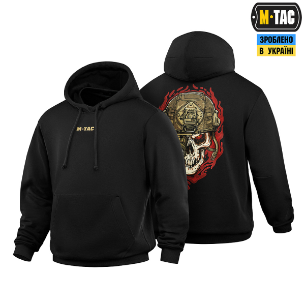 M-TAC КОФТА HOODIE WORN TO THE BONE OVERSIZE HARD BLACK