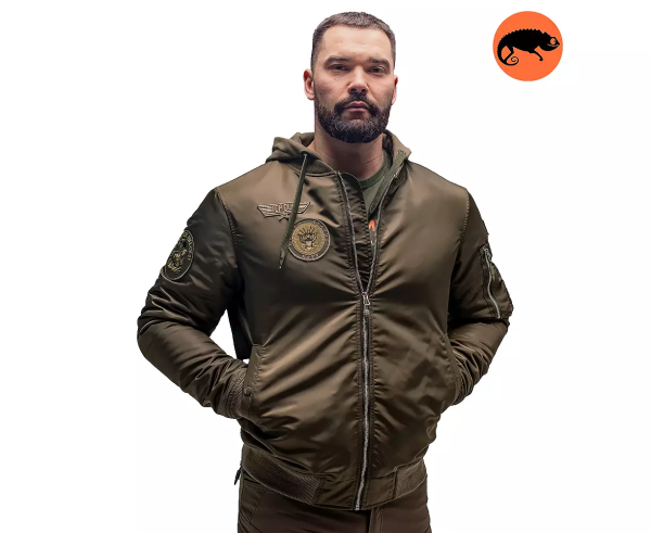 CHAMELEON КУРТКА MA-1 HOODED LIGHT OLIVE 0780-01