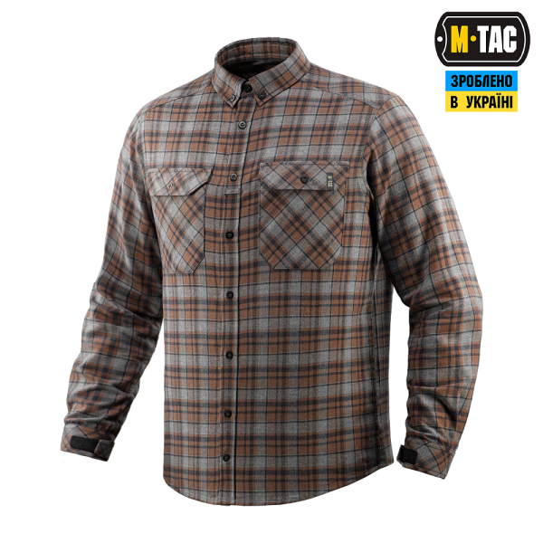 M-TAC РУБАШКА LUMBERJACK MERINO COLD WEATHER GREY/BROWN