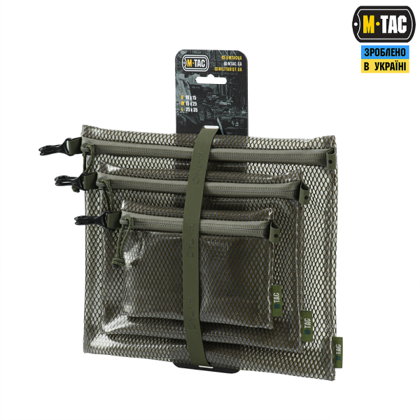 M-TAC КОМПЛЕКТ ОРГАНАЙЗЕРОВ ZIP POCKET SET ELITE RANGER GREEN