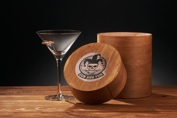 GUN AND FUN БОКАЛ ДЛЯ МАРТИНИ С ПУЛЕЙ 7.62