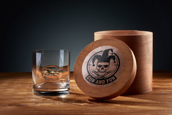 GUN AND FUN СТАКАН ДЛЯ ВИСКИ С ДЕТАЛИЗИРОВАННОЙ ФИГУРКОЙ ПОДВОДНОГО ОХОТНИКА