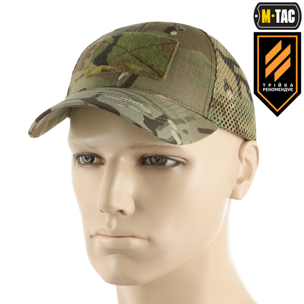 M-TAC БЕЙСБОЛКА ТАКТИЧНА З СІТКОЮ ТРІЙКА NYCO EXTREME MULTICAM