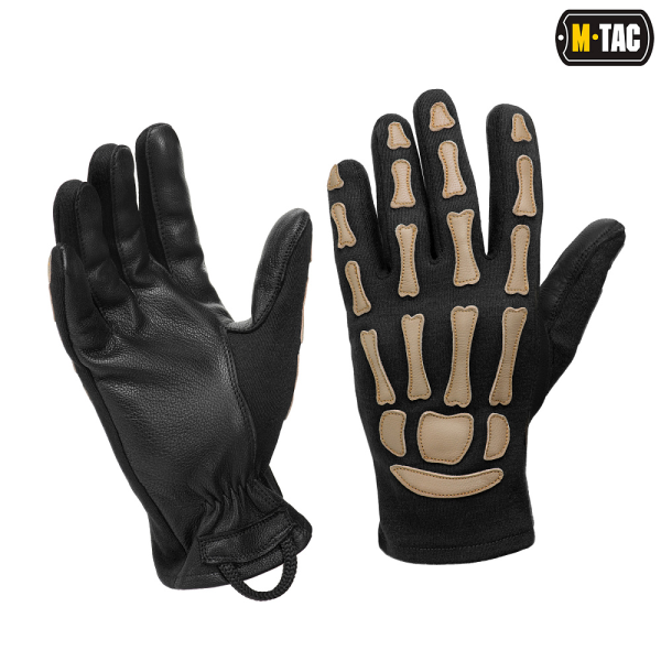 M-TAC ПЕРЧАТКИ SKELETON NOMEX BLACK/COYOTE