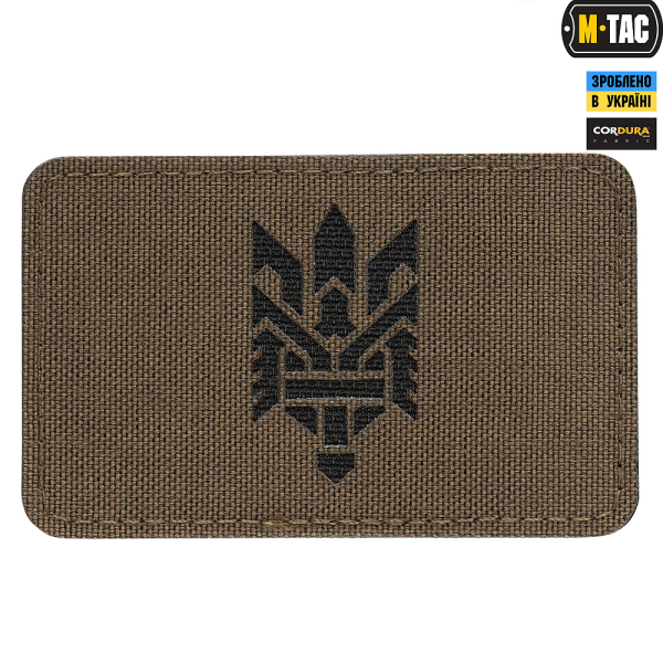 M-TAC НАШИВКА ТРИЗУБ (СТИЛИЗАЦИЯ) LASER CUT ГОРИЗОНТАЛЬНАЯ RANGER GREEN/BLACK