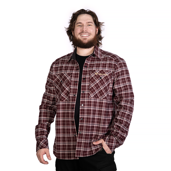 CAMO-TEC РУБАШКА БУРЕВІЙ LOGO TAN BURGUNDY CHECK 9307