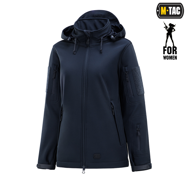 M-TAC КУРТКА SOFT SHELL LADY DARK NAVY BLUE