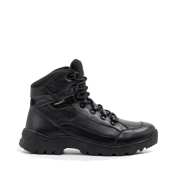 MILBOT ДЕМИСЕЗОННЫЕ ТАКТИЧЕСКИЕ БОТИНКИ HUNT CORD BLACK LEATHER