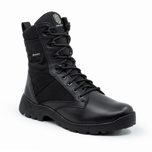 MILBOT ДЕМИСЕЗОННЫЕ ТАКТИЧЕСКИЕ БОТИНКИ LIGHTNING BLACK LEATHER