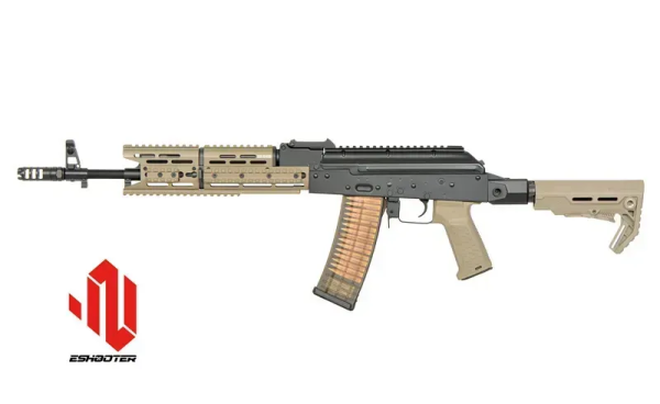 CYMA PLATINUM СТРАЙКБОЛЬНЫЙ АВТОМАТ STRIKE INDUSTRIES AK-TRAX ETU ESHOOTER TAN 32699