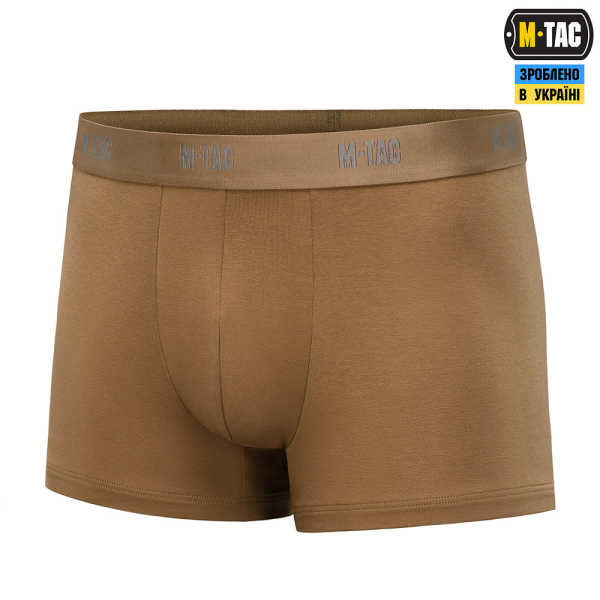 M-TAC ТРУСИ MEN COTTON STRETCH BOXER BRIEFS COYOTE BROWN