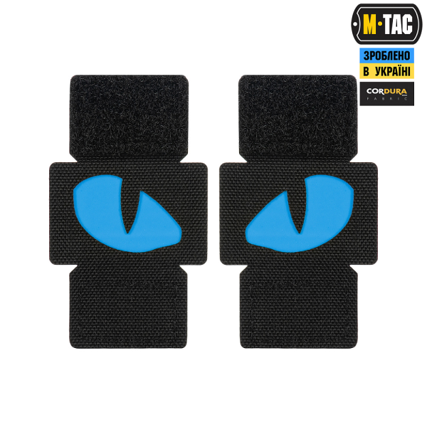 M-TAC НАШИВКА TIGER EYES LASER CUT (ПАРА) BLACK/BLUE/GID