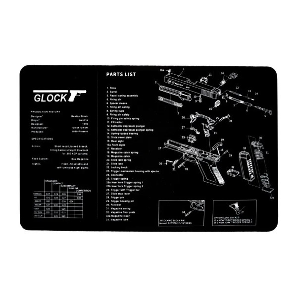 UAD КОВРИК ДЛЯ ЧИСТКИ ОРУЖИЯ 43Х28 СМ GLOCK UAD-M1